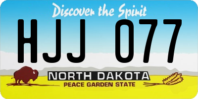 ND license plate HJJ077