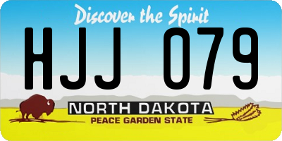 ND license plate HJJ079