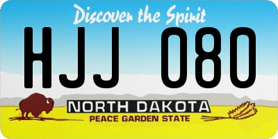 ND license plate HJJ080