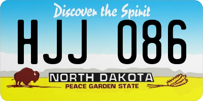 ND license plate HJJ086