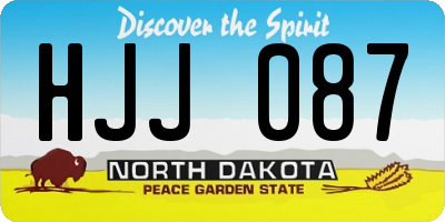 ND license plate HJJ087