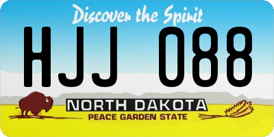 ND license plate HJJ088