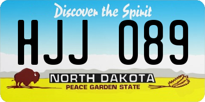 ND license plate HJJ089