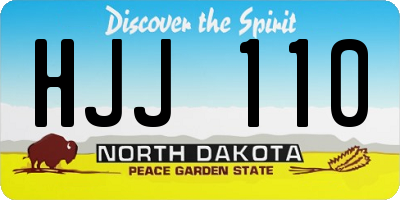 ND license plate HJJ110