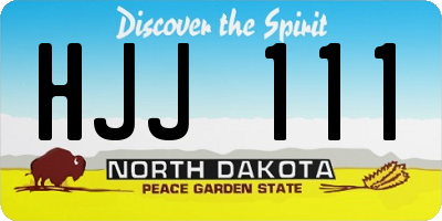 ND license plate HJJ111