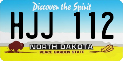 ND license plate HJJ112