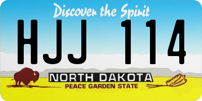 ND license plate HJJ114