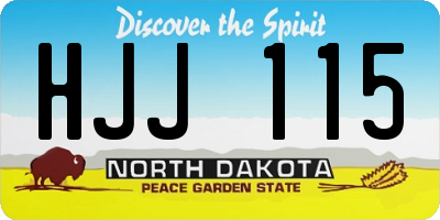 ND license plate HJJ115