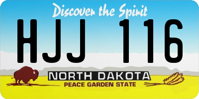 ND license plate HJJ116