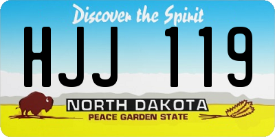 ND license plate HJJ119