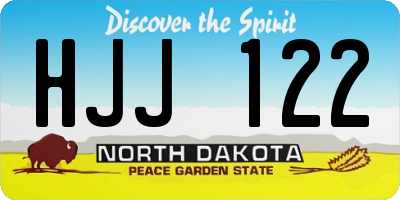 ND license plate HJJ122