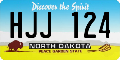 ND license plate HJJ124