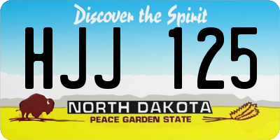 ND license plate HJJ125