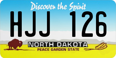 ND license plate HJJ126