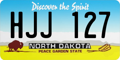 ND license plate HJJ127