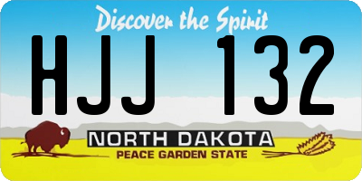 ND license plate HJJ132