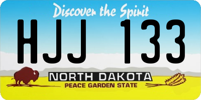 ND license plate HJJ133