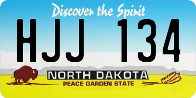 ND license plate HJJ134