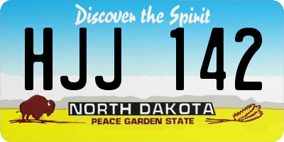 ND license plate HJJ142
