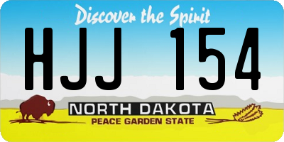 ND license plate HJJ154