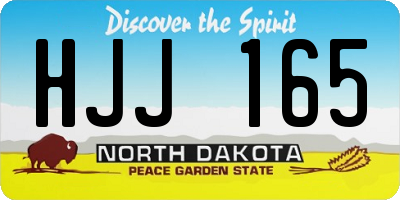 ND license plate HJJ165