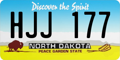 ND license plate HJJ177