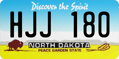 ND license plate HJJ180