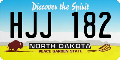 ND license plate HJJ182