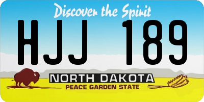 ND license plate HJJ189