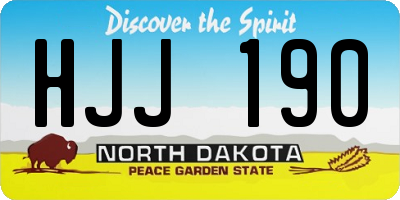 ND license plate HJJ190