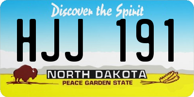 ND license plate HJJ191