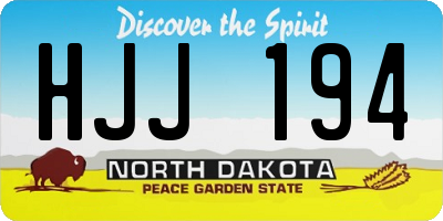 ND license plate HJJ194