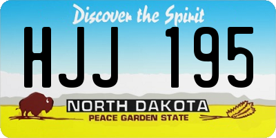 ND license plate HJJ195