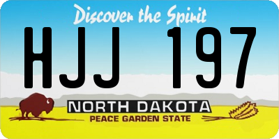 ND license plate HJJ197