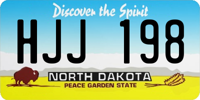 ND license plate HJJ198