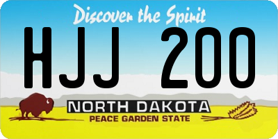 ND license plate HJJ200