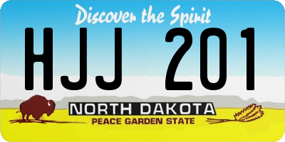 ND license plate HJJ201