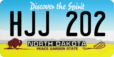 ND license plate HJJ202