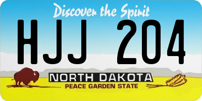 ND license plate HJJ204