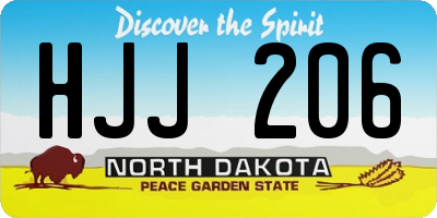 ND license plate HJJ206