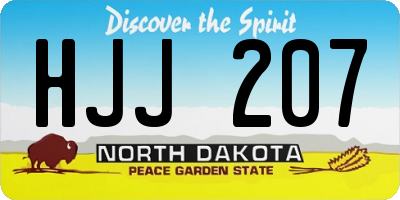 ND license plate HJJ207