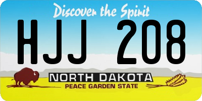 ND license plate HJJ208