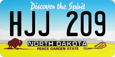 ND license plate HJJ209