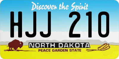 ND license plate HJJ210