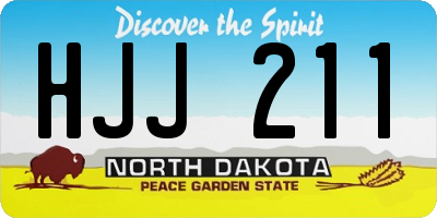 ND license plate HJJ211