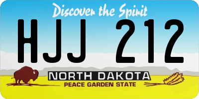 ND license plate HJJ212