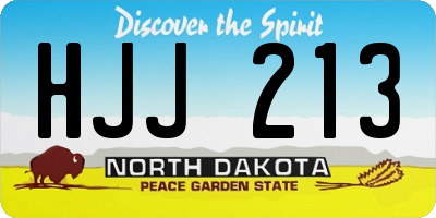 ND license plate HJJ213