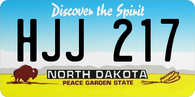 ND license plate HJJ217