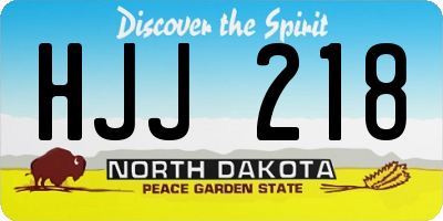 ND license plate HJJ218