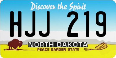 ND license plate HJJ219